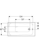 Geberit Selnova 140x70 cm fürdőkád lábakkal, fényes fehér 554.280.01.1
