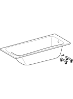 Geberit Selnova 170x70 cm fürdőkád lábakkal, fényes fehér 554.284.01.1