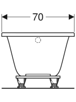 Geberit Selnova 170x70 cm fürdőkád lábakkal, fényes fehér 554.284.01.1