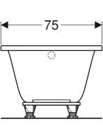 Geberit Selnova 170x75 cm fürdőkád lábakkal, fényes fehér 554.285.01.1