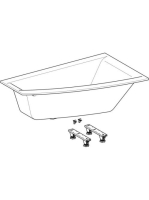 Geberit Selnova Square 170x105 balos aszimmetrikus fürdőkád lábakkal 554.291.01.1