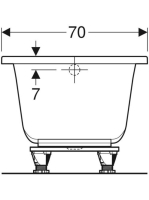 Geberit Selnova Square 150x70 cm egyenes fürdőkád lábakkal 554.381.01.1