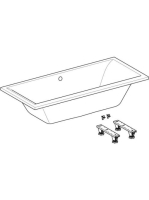 Geberit Selnova Square Duo 180x80 cm egyenes fürdőkád lábakkal 554.387.01.1