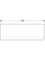Geberit Selnova 160x57 cm előlap aszimmetrikus fürdőkádhoz, fényes fehér 554.874.01.1