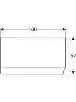 Geberit Selnova 160x57 cm előlap aszimmetrikus fürdőkádhoz, fényes fehér 554.874.01.1