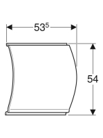 Geberit Selnova 135x54 cm előlap sarokfürdőkádhoz, fényes fehér 554.887.01.1
