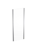 Geberit Geo fix oldalfal 76x190 cm, átlátszó üveggel, Reflex bevonattal, ezüst profillal 560.107.00.2