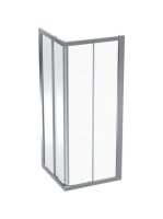 Geberit GEO szögletes zuhanykabin 80x190 cm átlátszó üveggel, Reflex bevonat, ezüst profil 560.112.00.2