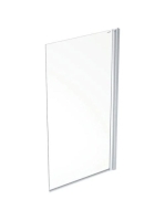 Geberit GEO egyrészes kádparaván 80x150 cm átlátszó üveggel, Reflex bevonat, ezüst profil 560.118.00.2