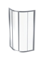 Geberit GEO sarok zuhanykabin 90x190 cm átlátszó üveggel, Reflex bevonat, ezüst profil 560.121.00.2