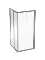 Geberit GEO szögletes zuhanykabin 90x190 cm átlátszó üveggel, Reflex bevonat, ezüst profil 560.122.00.2
