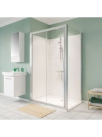 Geberit Geo fix oldalfal 90x190 cm, átlátszó üveggel, Reflex bevonattal, ezüst profillal 560.127.00.2