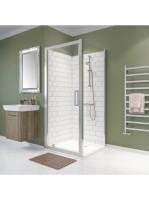 Geberit Geo fix oldalfal 90x190 cm, átlátszó üveggel, Reflex bevonattal, ezüst profillal 560.127.00.2