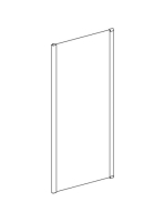 Geberit Geo fix oldalfal 90x190 cm, átlátszó üveggel, Reflex bevonattal, ezüst profillal 560.127.00.2