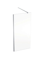 Geberit GEO Walk-In fix oldalfal 100x200 cm átlátszó üveg, Reflex bevonat, ezüst profillal 560.139.00.2