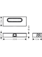 Hansgrohe uBox universal alapkészlet lineáris zuhanylefolyóhoz, lapos telepítéshez 01000180