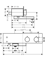 Hansgrohe ShowerTablet 350 termosztátos kádcsaptelep falsíkon kívüli szereléshez fehér/króm 13107400