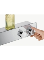 Hansgrohe ShowerTablet zuhanytermosztát 600 falsíkon kívüli szereléshez, 2 fogyasztóhoz, króm 13108000