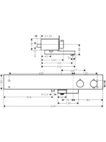 Hansgrohe ShowerTablet 600 termosztátos kádcsaptelep, króm 13109000