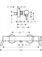 Hansgrohe Ecostat Comfort Care króm termosztátos zuhanycsaptelep 13117000