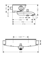 Hansgrohe Ecostat Select termosztátos kádcsaptelep króm/fehér 13141400