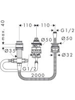 Hansgrohe Logis Alaptest 3-lyukú kádcsaptelephez 13439180