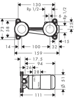 Hansgrohe alaptest mosdócsaptelep színkészlethez 13622180