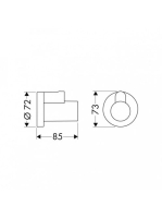 Hansgrohe matt fehér sarokszelep-takaró 13950700