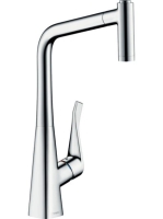 Hansgrohe Metris M71 konyhai csaptelep 320 kihúzható zuhanyfejjel EcoSmart króm 14780000