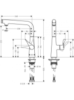 Hansgrohe Metris Select M71 króm konyhai csaptelep 14847000