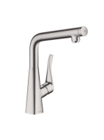 Hansgrohe Metris Select M71 rozsdamentes acél hatású konyhai csaptelep 14883800