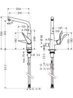 Hansgrohe Metris mosogató csaptelep 14888000