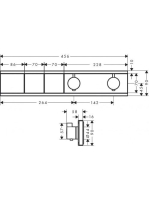 Hansgrohe RainSelect szálcsiszolt bronz falsík alatti termosztátos csaptelep 15380140