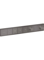 Hansgrohe RainSelect szálcsiszolt fekete/króm termosztát falsík alatti szereléshez 15382340