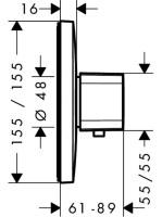 Hansgrohe Ecostat E termosztátos HighFlow csaptelep 15706000