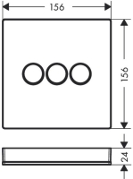 Hansgrohe ShowerSelect Glass szelep színkészlet, króm/fehér 15736400