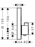 Hansgrohe ShowerSelect S matt fekete termosztátos csaptelep 15743670