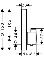 Hansgrohe ShowerSelect S termosztátos csaptelep 15744000