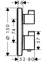 Hansgrohe Ecostat S termosztátos csaptelep 15757000