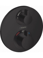 Hansgrohe Ecostat S matt fekete falsík alatti termosztátos csaptelep 2 fogyasztóhoz 15758670