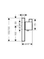 Hansgrohe ShowerSelect Highflow falsík alatti szereléshez 15761000