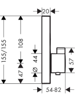 Hansgrohe ShowerSelect 2 fogyasztós króm termosztát falsík alatti szereléshez 15763000