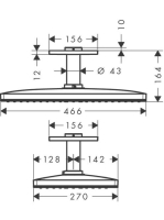 Hansgrohe Rainmaker Select 460 1jet fehér/króm fejzuhany 24002400