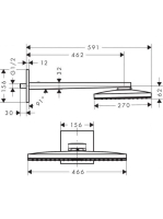 Hansgrohe Rainmaker Select 460 1jet fekete/króm fejzuhany 24003600