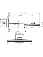 Hansgrohe Rainmaker Select 460 2jet fekete/króm fejzuhany 24005600