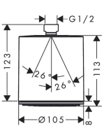 Hansgrohe Pulsify S fejzuhany 105, EcoSmart+, matt fekete 24132670