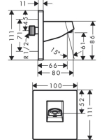 Hansgrohe Pulsify Fali csatlakozó fejzuhanyhoz 105, matt fehér 24139700