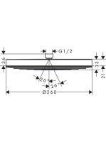 Hansgrohe Pulsify S 1 jet fejzuhany 260, króm 24140000