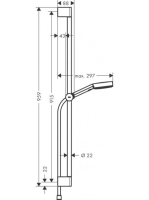 Hansgrohe Pulsify Select S zuhanyszett 105, 3 jet Relaxation EcoSmart, 90 cm zuhanyrúd, matt fekete 24171670