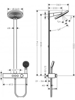 Hansgrohe Pulsify S Showerpipe 260 zuhanyrendszer termosztáttal, matt fehér 24240700